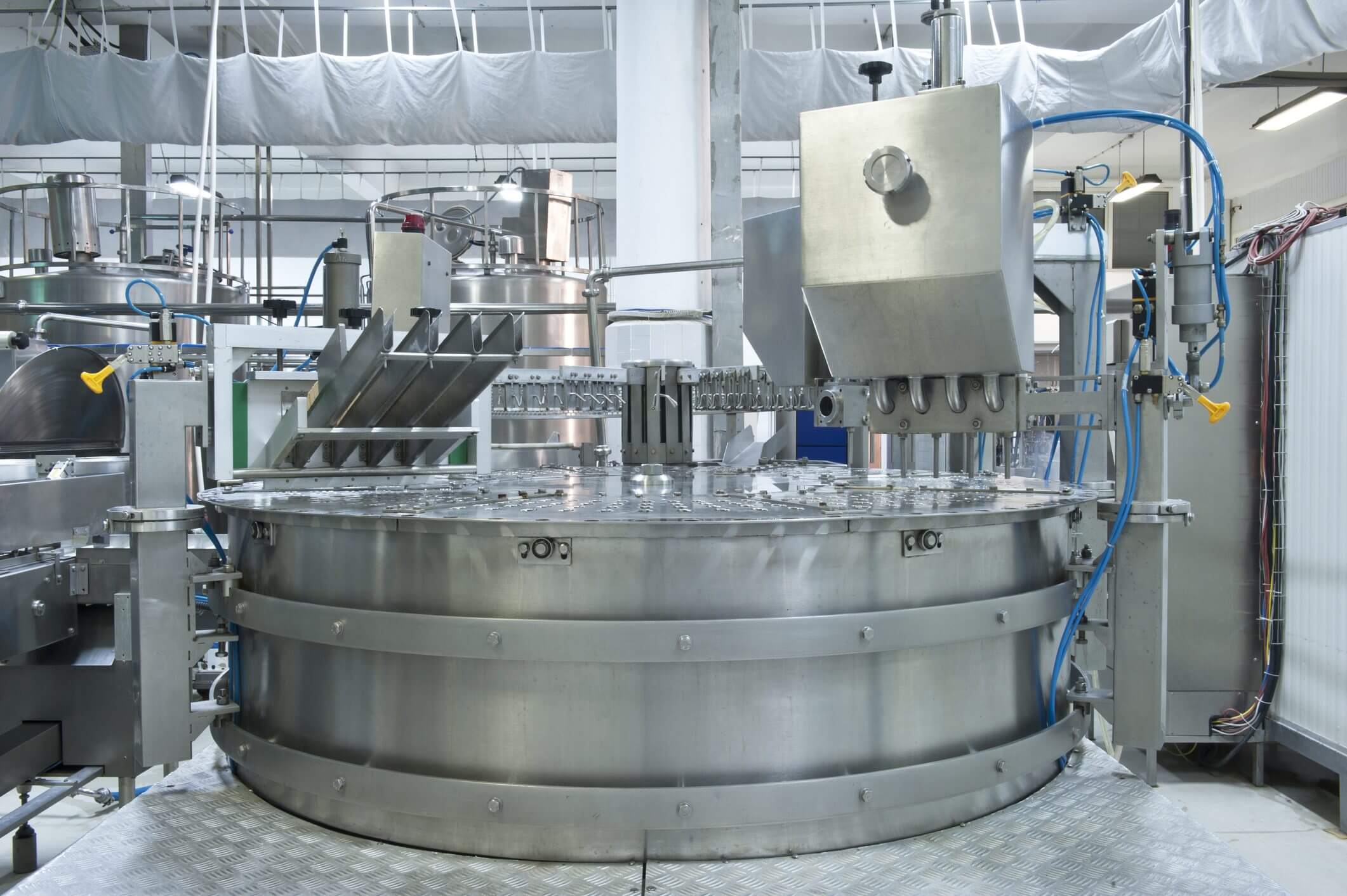 Industrial machinery in a modern production facility.