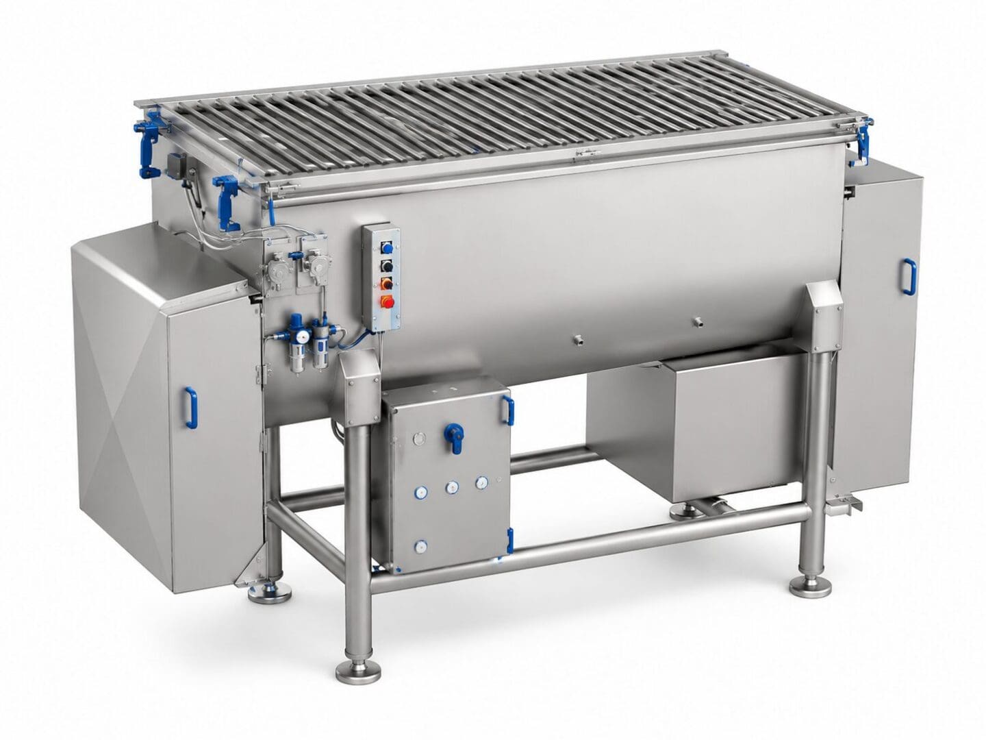 Stainless steel industrial food processing machine