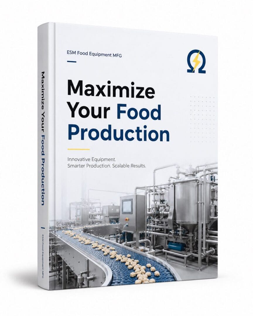 Brochure cover showing food processing machinery